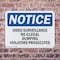 Signmission Video Surveillance No Illegal Dumping Violators OSHA Notice Sign, Plastic, 10in W x 7in L, 2PK OS-2PACK-NS-P-710-L-18875 - alternate 6